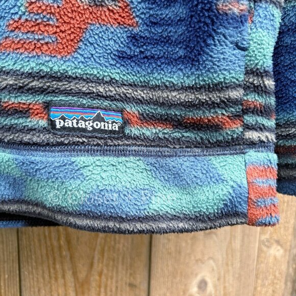 Patagonia Vintage Synchilla‎ Sweater Anatolia Bluesmoke Fleece Size Small - Picture 10 of 17
